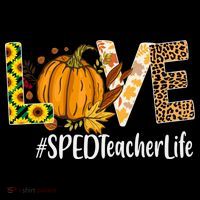 Special Education Teacher Love Fall Leopard Halloween Autumn Gift Women's Hoodie thumb 2