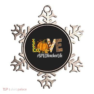 Special Education Teacher Love Fall Leopard Halloween Autumn Gift Ornament