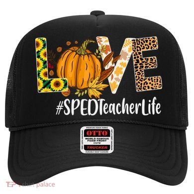 Special Education Teacher Love Fall Leopard Halloween Autumn Gift Hat