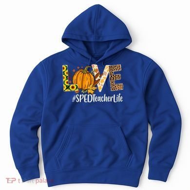 Special Education Teacher Love Fall Leopard Halloween Autumn Gift Hoodie