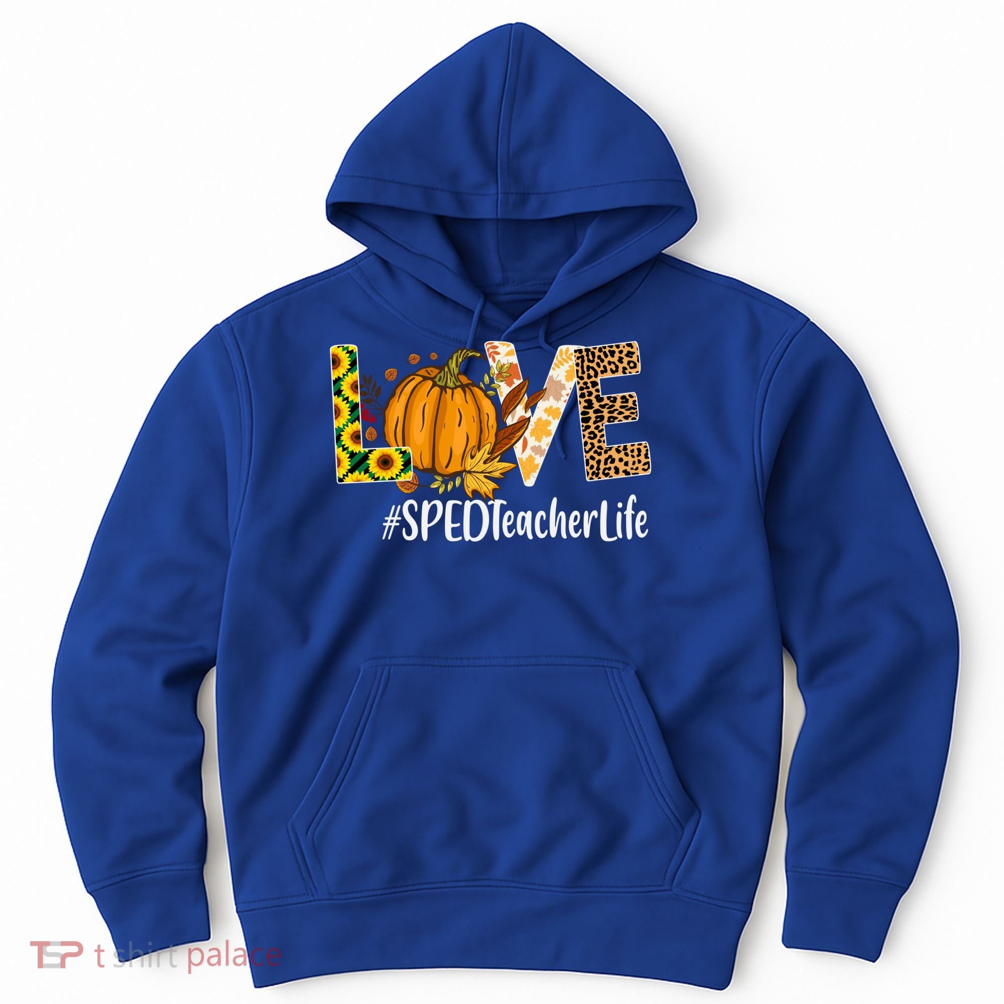 Special Education Teacher Love Fall Leopard Halloween Autumn Gift Hoodie