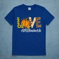Special Education Teacher Love Fall Leopard Halloween Autumn Gift T-Shirt thumb 5