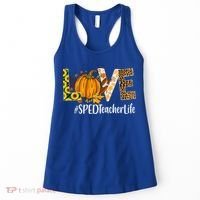 Special Education Teacher Love Fall Leopard Halloween Autumn Gift Women's Tank Top thumb 0