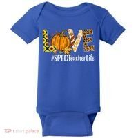 Special Education Teacher Love Fall Leopard Halloween Autumn Gift Baby Bodysuit thumb 0