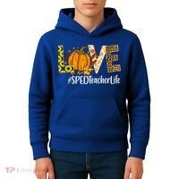 Special Education Teacher Love Fall Leopard Halloween Autumn Gift Kids Hoodie thumb 4