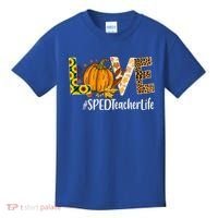 Special Education Teacher Love Fall Leopard Halloween Autumn Gift Kids T-Shirt thumb 0