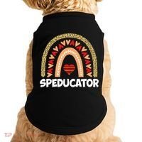 Special Ed Teacher Speducator Leopard Boho Rainbows Hearts Gift Doggie Tank thumb 0