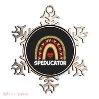 Special Ed Teacher Speducator Leopard Boho Rainbows Hearts Gift Ornament thumb 0