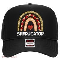Special Ed Teacher Speducator Leopard Boho Rainbows Hearts Gift Hat thumb 0