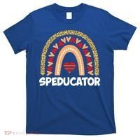 Special Ed Teacher Speducator Leopard Boho Rainbows Hearts Gift T-Shirt thumb 0