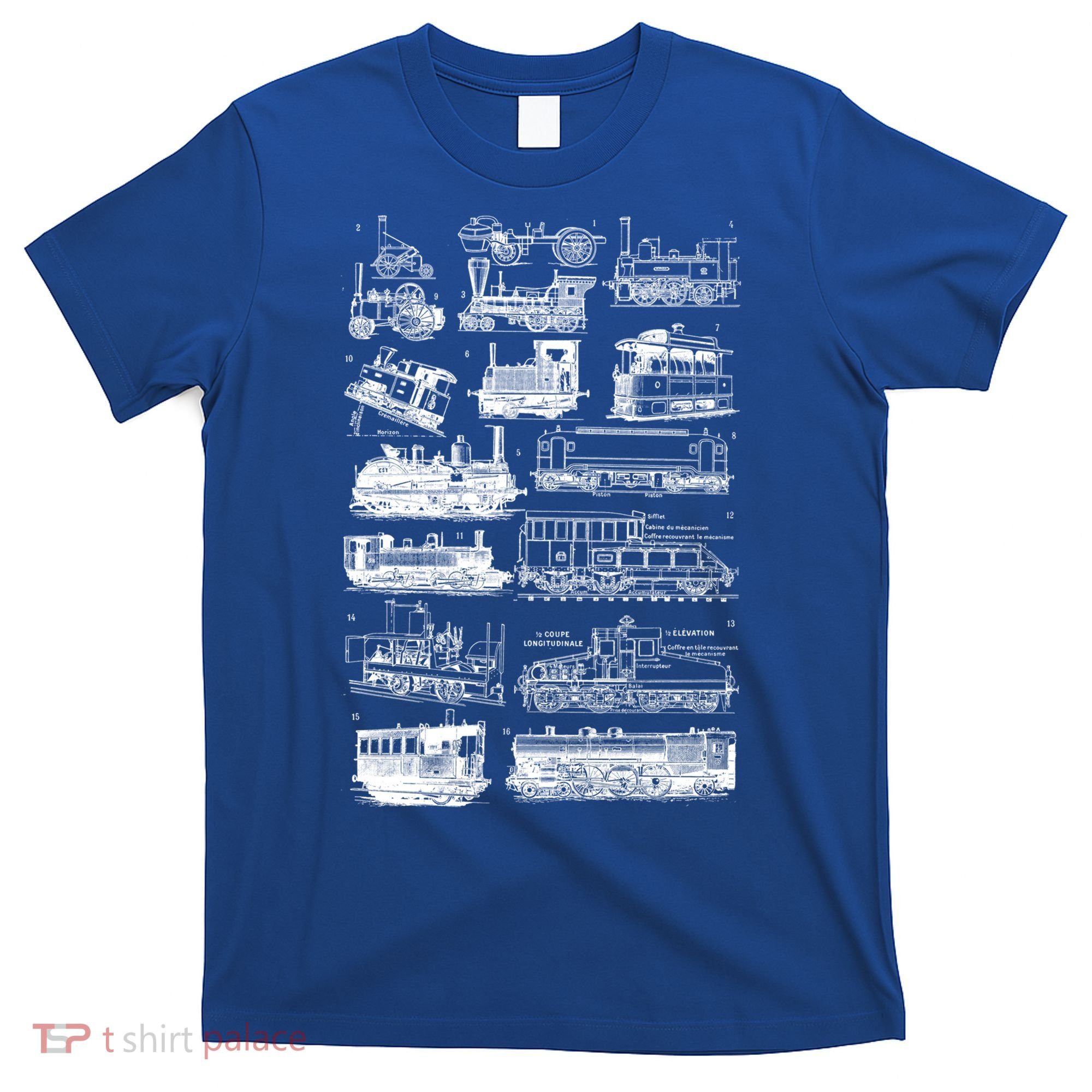 Steam Engine Train Steam Train Locomotive Vintage Chart Meaningful Gift T-Shirt