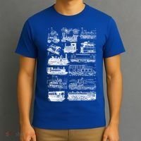 Steam Engine Train Steam Train Locomotive Vintage Chart Meaningful Gift T-Shirt thumb 3