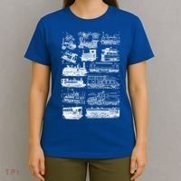 Steam Engine Train Steam Train Locomotive Vintage Chart Meaningful Gift T-Shirt thumb 4