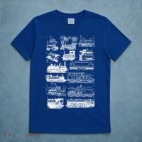 Steam Engine Train Steam Train Locomotive Vintage Chart Meaningful Gift T-Shirt thumb 5