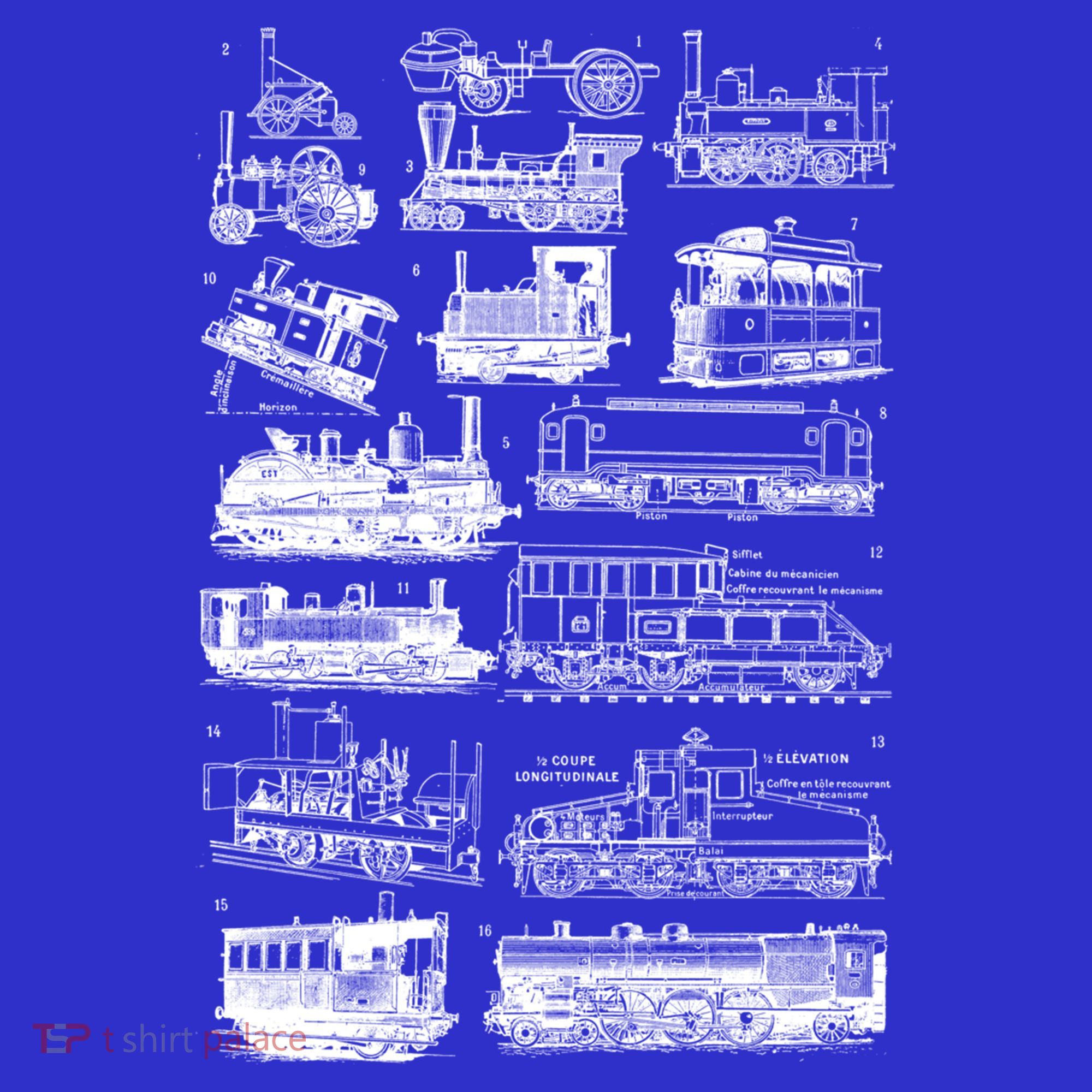 Steam Engine Train Steam Train Locomotive Vintage Chart Meaningful Gift T-Shirt