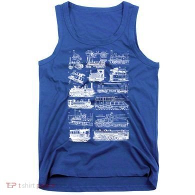 Steam Engine Train Steam Train Locomotive Vintage Chart Meaningful Gift Tank Top