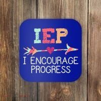 Special Education Teacher Funny Gift Iep I Encourage Progress Gift Coaster thumb 0