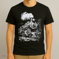 Steam Engine Train Steam Train Locomotive Vintage Train T-Shirt thumb 3