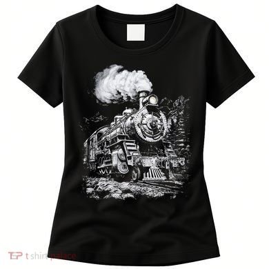 Steam Engine Train Steam Train Locomotive Vintage Train Women's T-Shirt