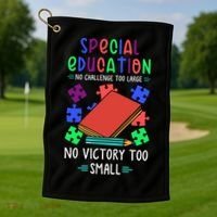 Special Ed Teacher Or Funny Special Education Teacher Funny Gift Golf Towel thumb 1