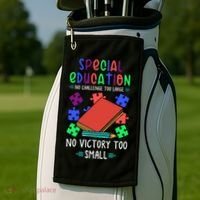 Special Ed Teacher Or Funny Special Education Teacher Funny Gift Golf Towel thumb 2
