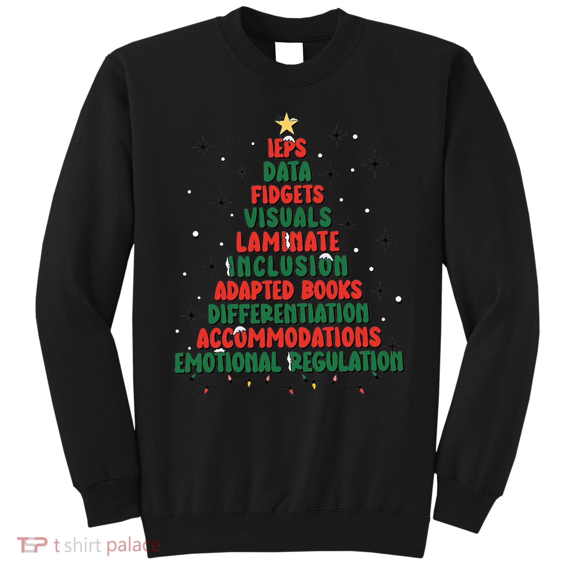 Special Ed Teacher Christmas Holiday Teacher Xmas Lights Sweatshirt