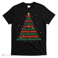 Special Ed Teacher Christmas Holiday Teacher Xmas Lights T-Shirt thumb 0