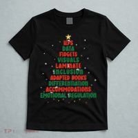 Special Ed Teacher Christmas Holiday Teacher Xmas Lights T-Shirt thumb 5
