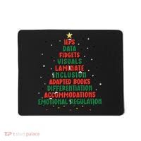 Special Ed Teacher Christmas Holiday Teacher Xmas Lights Mousepad thumb 0
