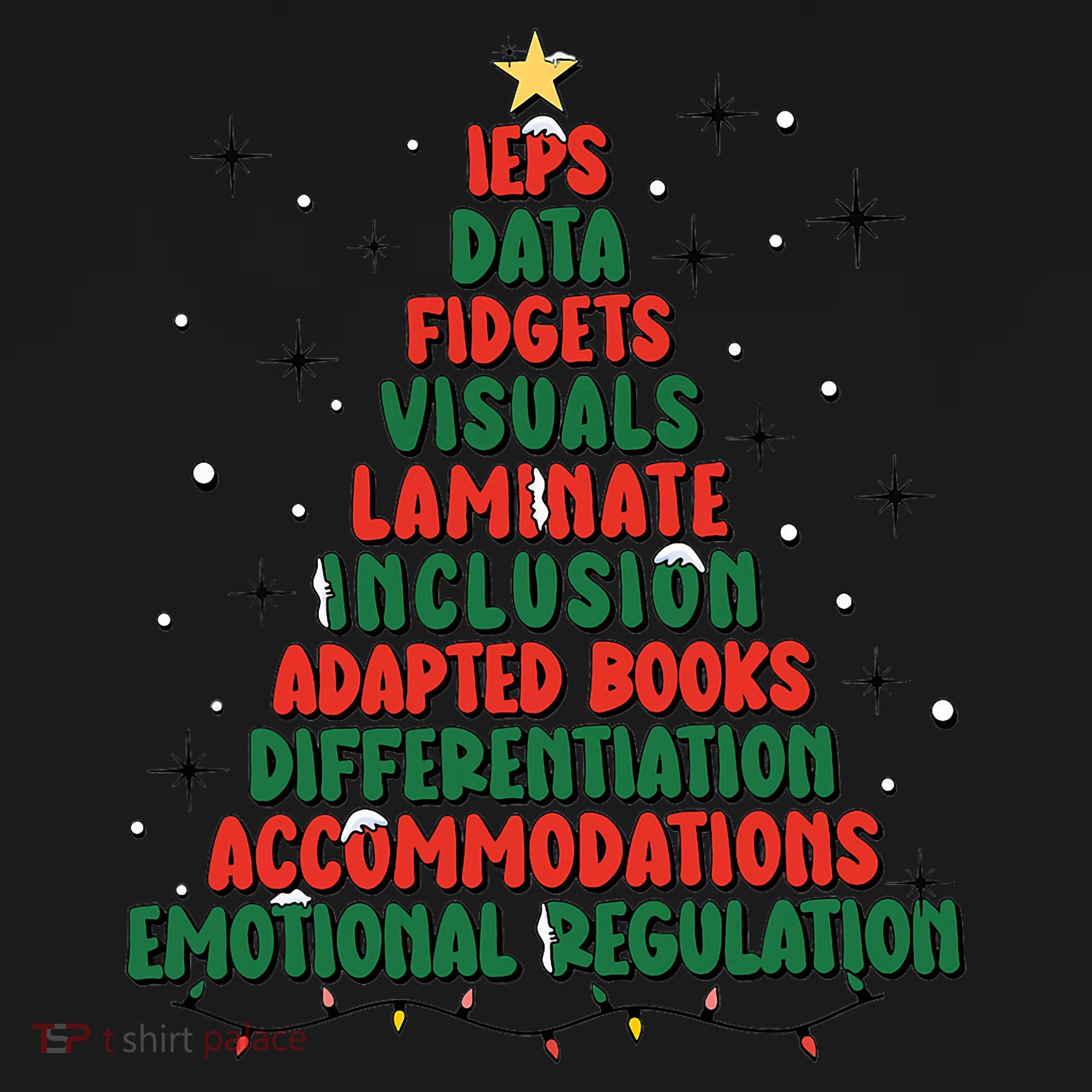 Special Ed Teacher Christmas Holiday Teacher Xmas Lights Women's Tank Top