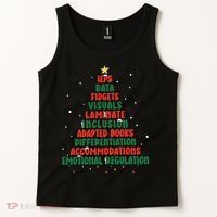 Special Ed Teacher Christmas Holiday Teacher Xmas Lights Tank Top thumb 2