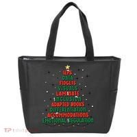 Special Ed Teacher Christmas Holiday Teacher Xmas Lights Tote Bag thumb 0