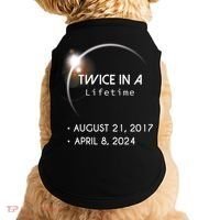 Solar Eclipse Twice In Lifetime 2024 Doggie Tank thumb 0