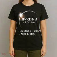 Solar Eclipse Twice In Lifetime 2024 T-Shirt thumb 4