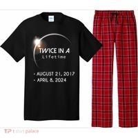 Solar Eclipse Twice In Lifetime 2024 Pajama Set thumb 0