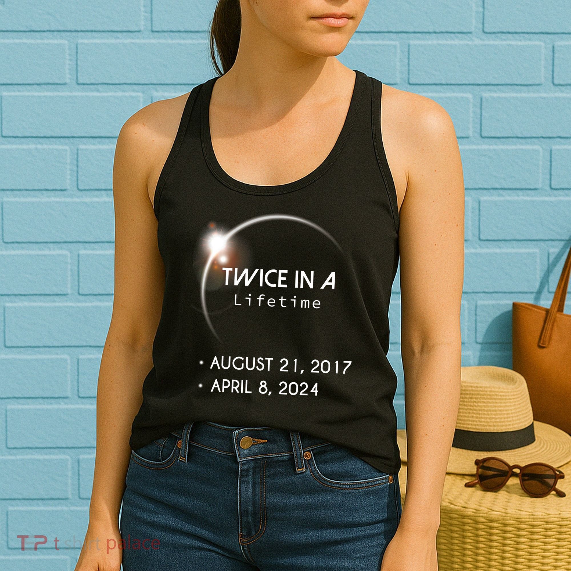 Solar Eclipse Twice In Lifetime 2024 Women's Tank Top