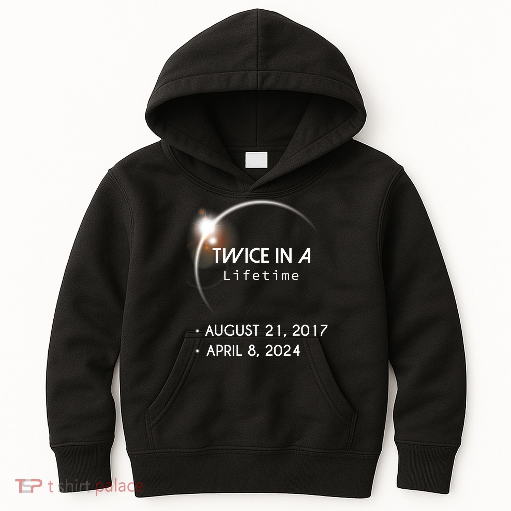 Solar Eclipse Twice In Lifetime 2024 Kids Hoodie