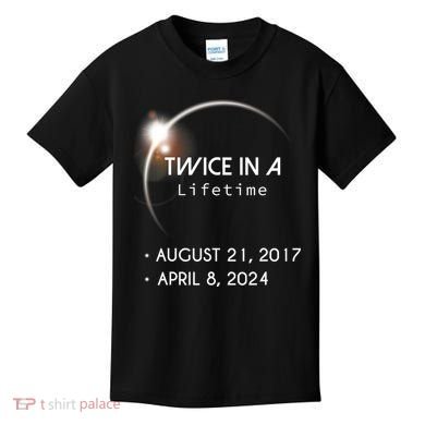 Solar Eclipse Twice In Lifetime 2024 Kids T-Shirt