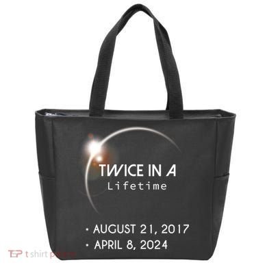 Solar Eclipse Twice In Lifetime 2024 Tote Bag