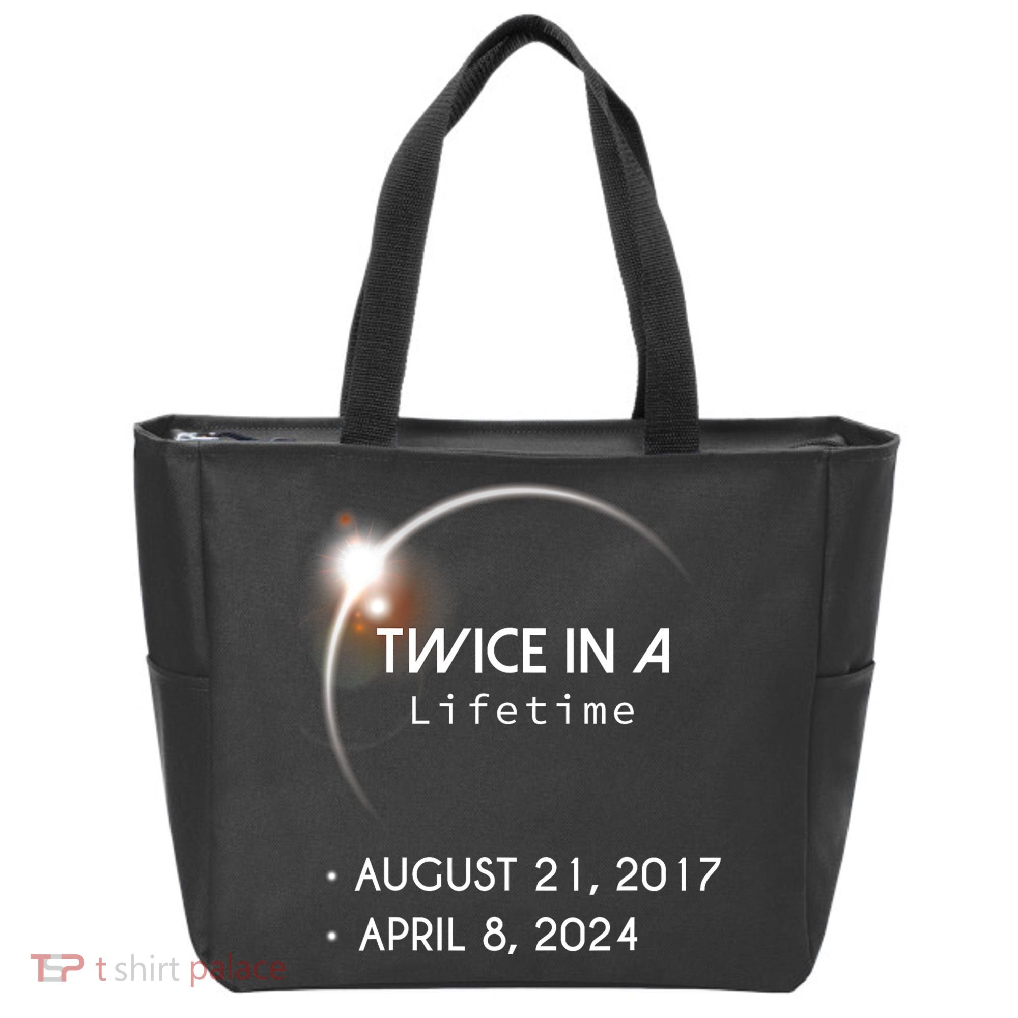Solar Eclipse Twice In Lifetime 2024 Tote Bag