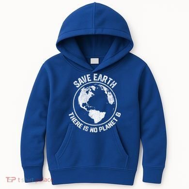 Save Earth There Is No Planet B Earth Day Gift Kids Hoodie