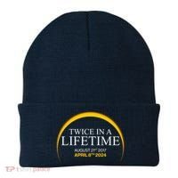 Solar Eclipse Twice In Lifetime 2024 Beanie thumb 0