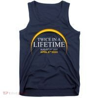 Solar Eclipse Twice In Lifetime 2024 Tank Top thumb 0