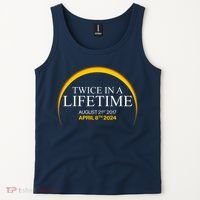 Solar Eclipse Twice In Lifetime 2024 Tank Top thumb 2
