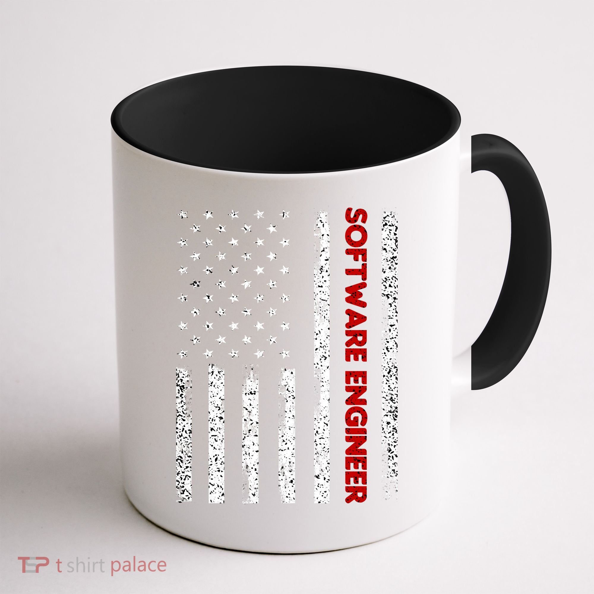 Software Engineer USA Flag Coffee Mug
