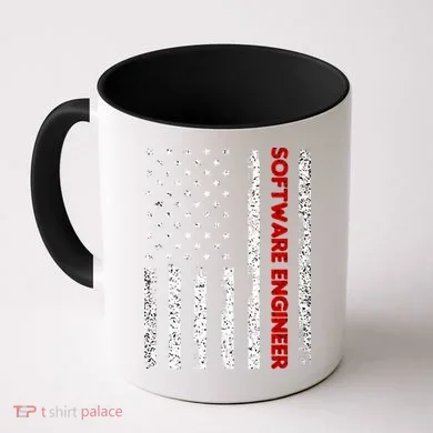 Software Engineer USA Flag Coffee Mug
