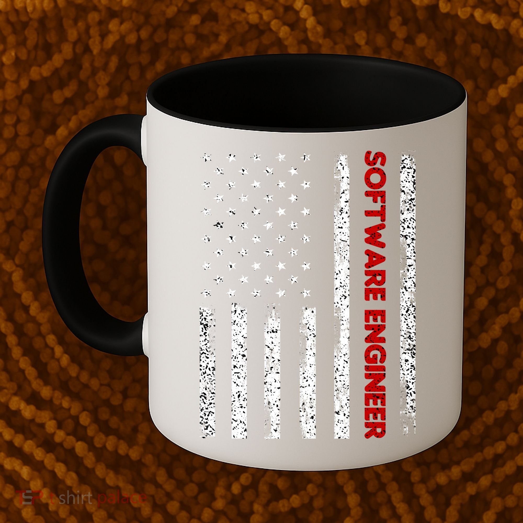 Software Engineer USA Flag Coffee Mug