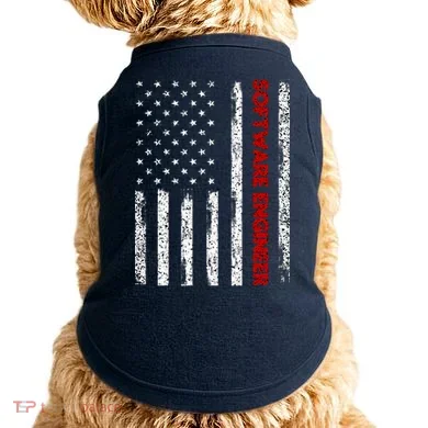Software Engineer USA Flag Doggie Tank