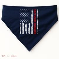 Software Engineer USA Flag USA-Made Doggie Bandana thumb 0