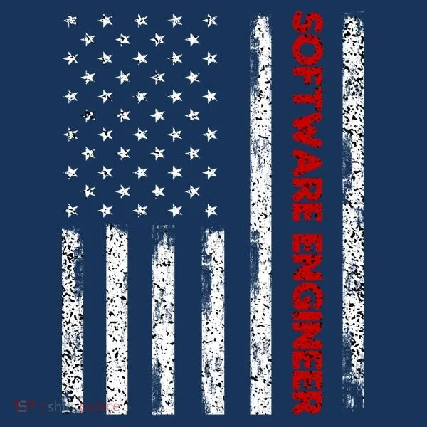 Software Engineer USA Flag Polo